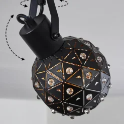 Plafonnier Sunasau Noir, 4 lumières