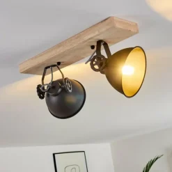 Plafonnier Svanfolk Bois clair, 2 lumières
