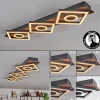 Plafonnier Taboneira LED Brun foncé, Noir, 3 lumières
