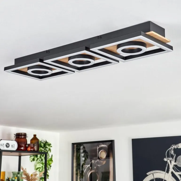 Plafonnier Taboneira LED Écru, Noir, 3 lumières