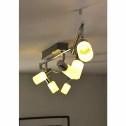 Plafonnier Trio 8214 LED Aluminium, Chrome, Acier inoxydable, 6 lumières