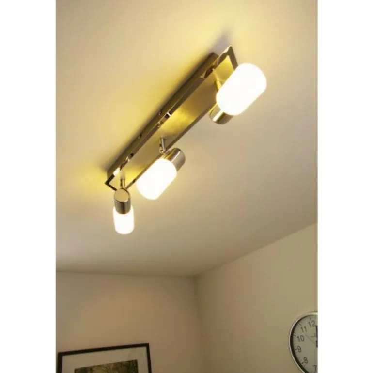 Plafonnier Trio 8214 LED Aluminium, Chrome, Acier inoxydable, 3 lumières