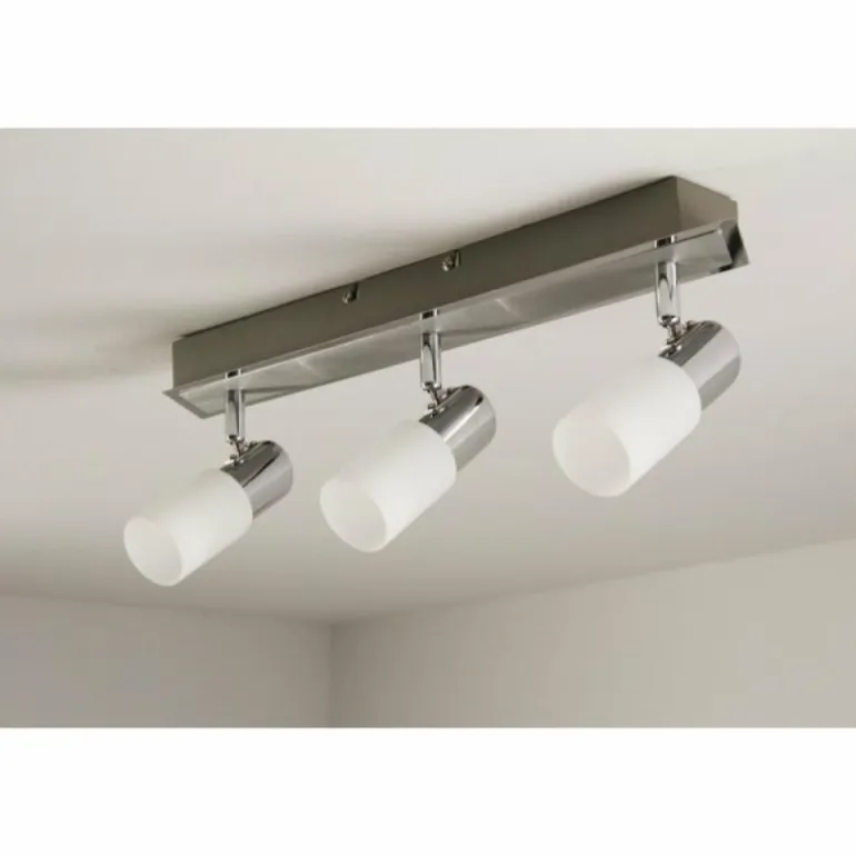 Plafonnier Trio 8214 LED Aluminium, Chrome, Acier inoxydable, 3 lumières