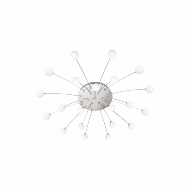 Plafonnier Trio Bullet LED Nickel mat, 21 lumières