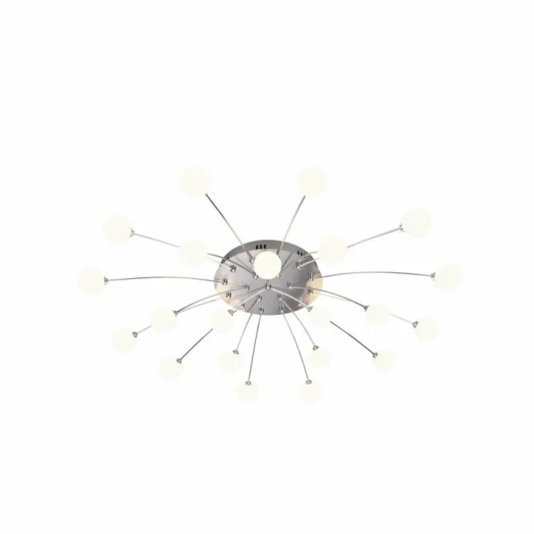 Plafonnier Trio Bullet LED Nickel mat, 21 lumières