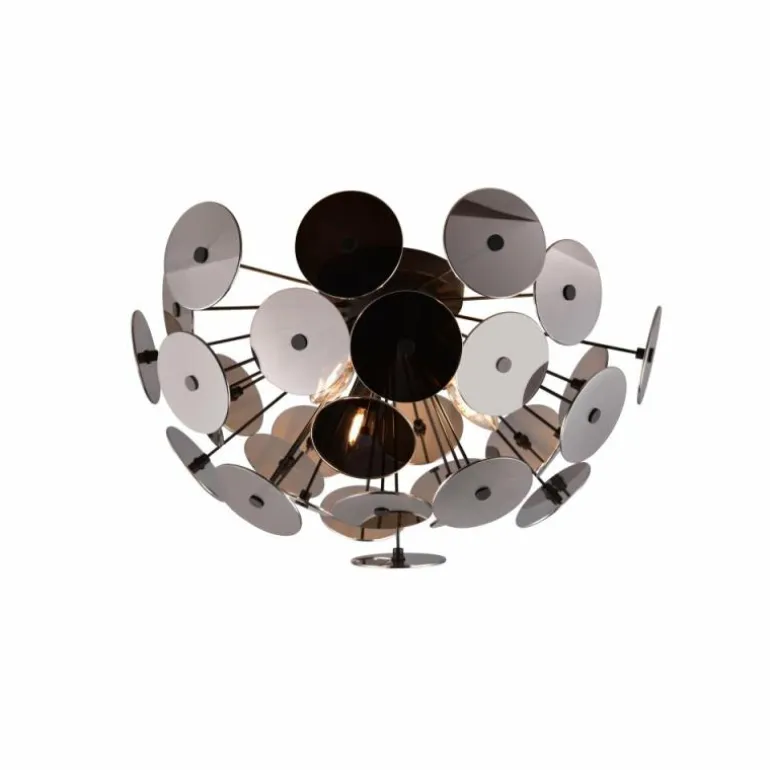 Plafonnier Trio Discalgo Noir, 3 lumières