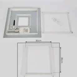 Plafonnier Turbalá LED Blanc, 2 lumières, Télécommandes, Changeur de couleurs
