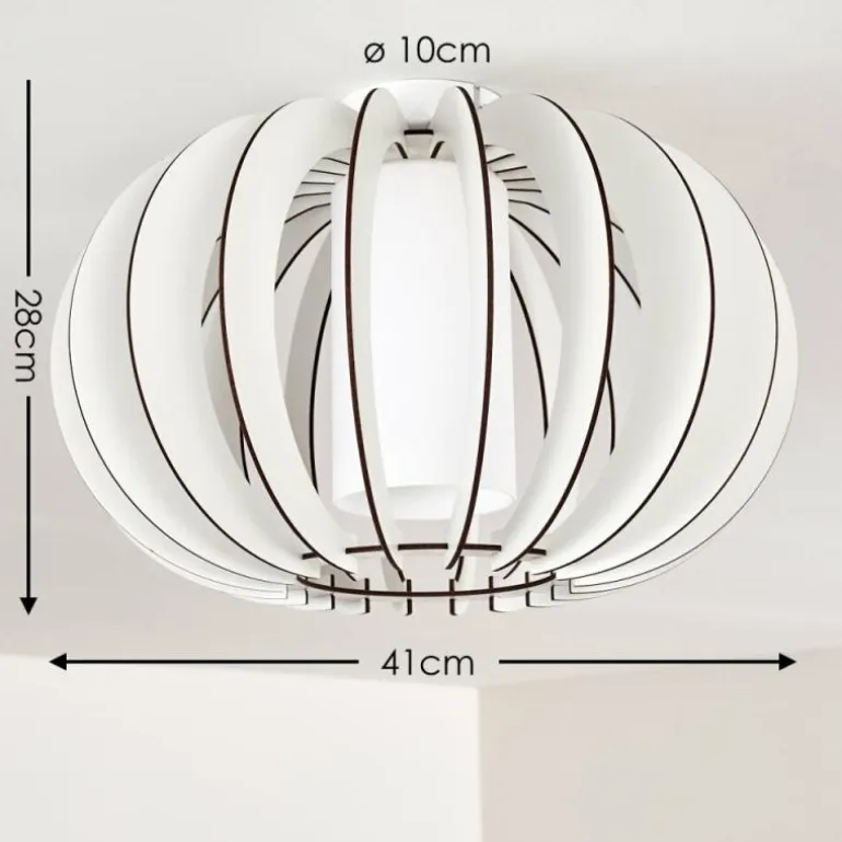 Plafonnier Valkom Blanc, 1 lumière