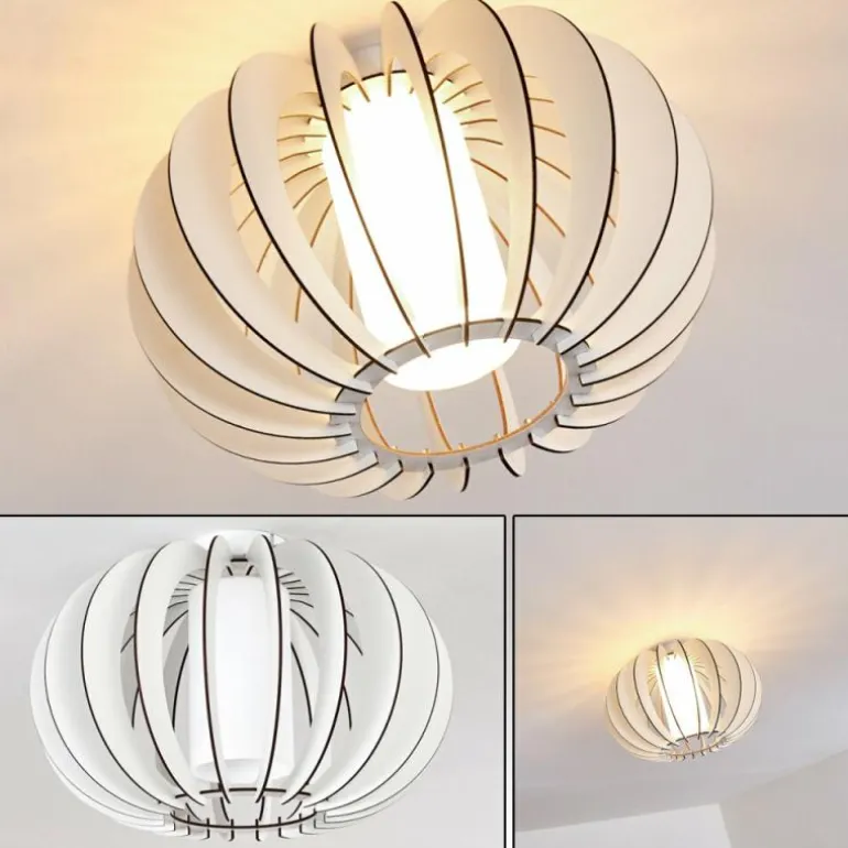 Plafonnier Valkom Blanc, 1 lumière