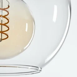 Plafonnier Verre 20 cm Koyoto Clair, 1 lumière