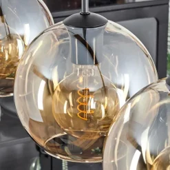 Plafonnier Verre 20 cm Koyoto Ambre, 3 lumières