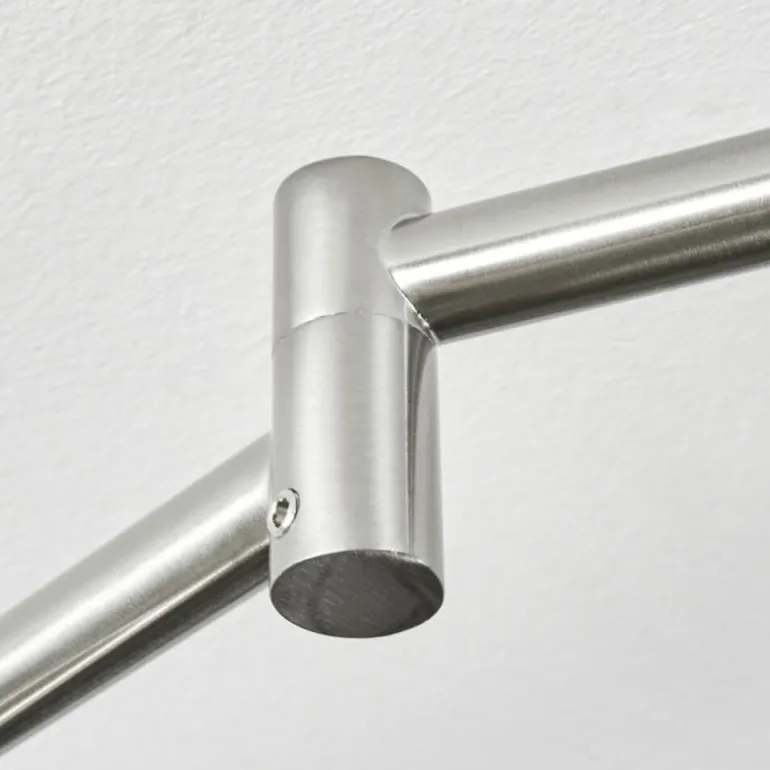 Plafonnier Villenauxe LED Nickel mat, 6 lumières