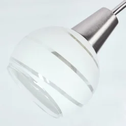 Plafonnier Warga LED Nickel mat, 3 lumières