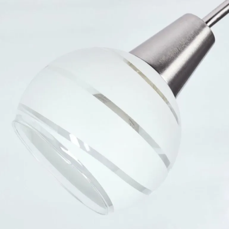 Plafonnier Warga LED Nickel mat, 5 lumières