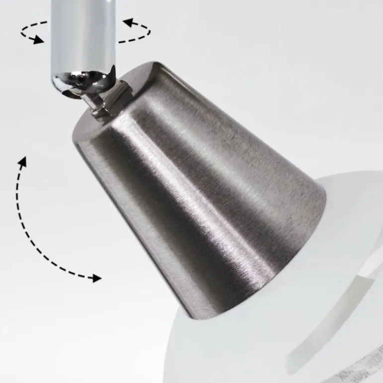 Plafonnier Warga LED Nickel mat, 4 lumières