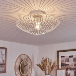 Plafonnier Wemude Blanc, 1 lumière