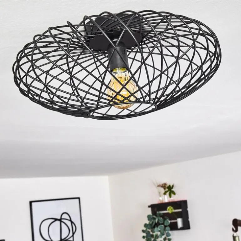 Plafonnier Wemude Noir, 1 lumière