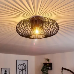 Plafonnier Wemude Noir, 1 lumière