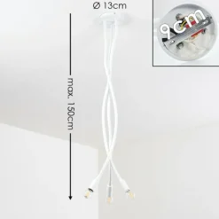 Plafonnier Wertach Blanc, 3 lumières