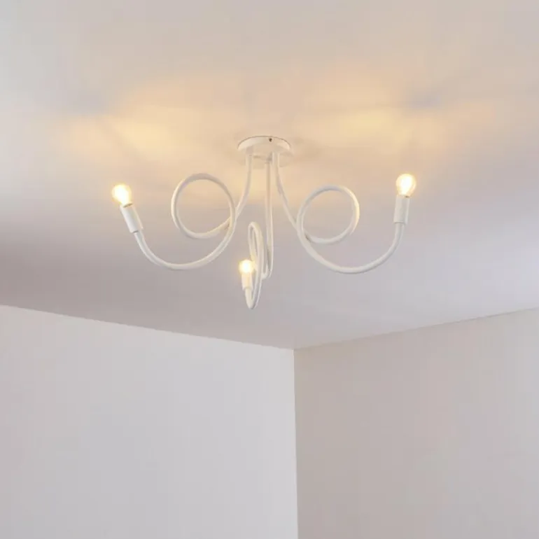 Plafonnier Wertach Blanc, 3 lumières