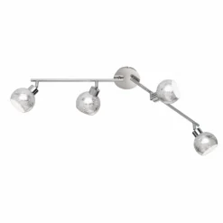 Plafonnier Wofi FARA Argenté, 4 lumières