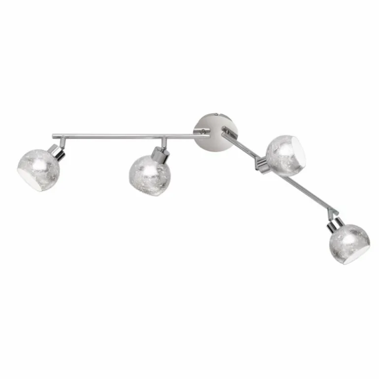 Plafonnier Wofi FARA Argenté, 4 lumières