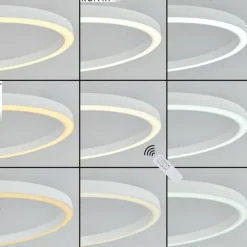 Plafonnier Xena LED Blanc, 1 lumière, Télécommandes