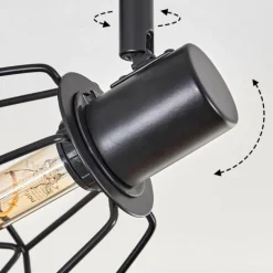 Plafonnier Yaak Noir, 3 lumières