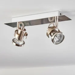 Plafonnier Yometchen LED Nickel mat, 2 lumières