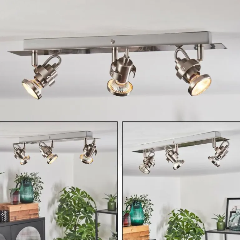 Plafonnier Yometchen LED Nickel mat, 3 lumières