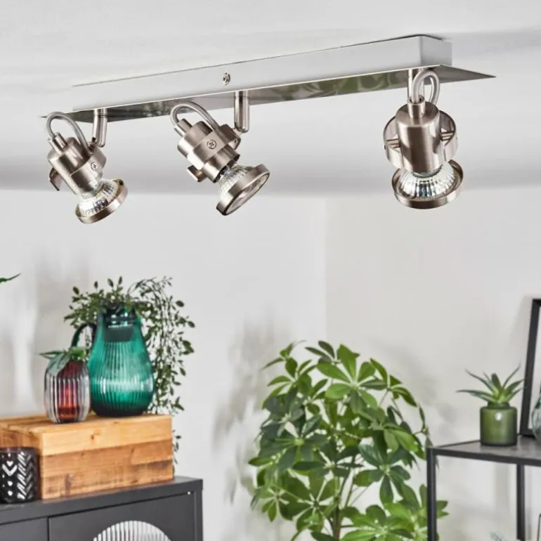 Plafonnier Yometchen LED Nickel mat, 3 lumières