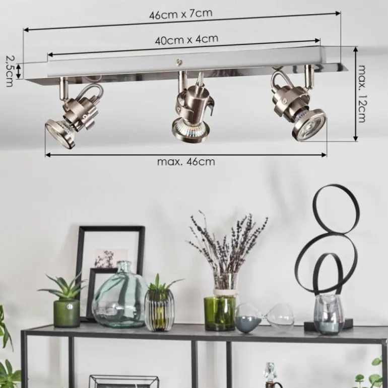 Plafonnier Yometchen LED Nickel mat, 3 lumières