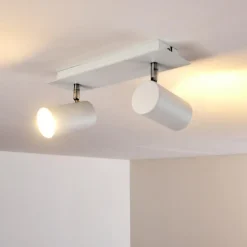 Plafonnier Zuoz Blanc, 2 lumières