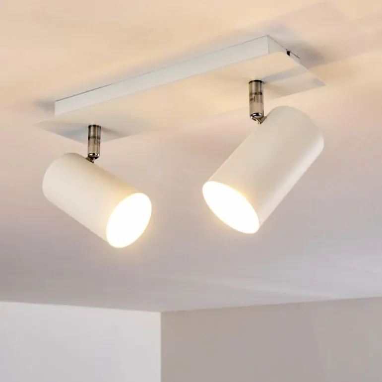 Plafonnier Zuoz Blanc, 2 lumières