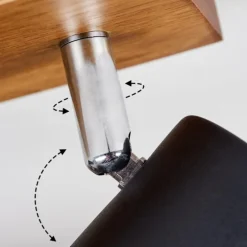 Plafonnier Zuoz Bois clair, 3 lumières