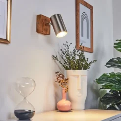 Plafonnier Zuoz Bois clair, 1 lumière