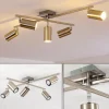 Plafonnier Zuoz Chrome, Nickel mat, 5 lumières