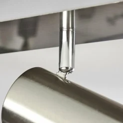 Plafonnier Zuoz Chrome, Nickel mat, 3 lumières