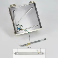 Plafonnier Zuoz Chrome, Nickel mat, 4 lumières