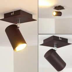 Plafonnier Zuoz Rouille, 1 lumière