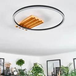 Pompu Plafonnier LED Écru, Noir, 1 lumière