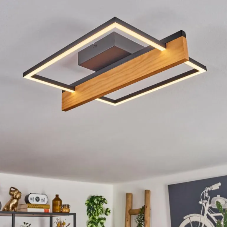 Pompu Plafonnier LED Écru, Noir, 1 lumière