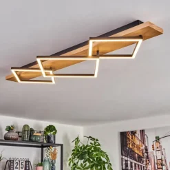 Pompu Plafonnier LED Écru, Noir, 1 lumière