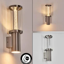Popoyan Lampe murale d´extérieur, Applique murale LED Nickel mat, 2 lumières