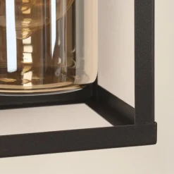 Portalis Lampe murale d´extérieur Brun, Couleur bois, Noir, 1 lumière