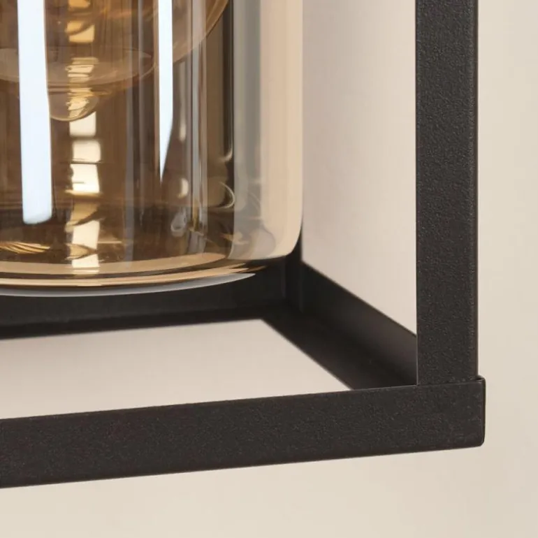 Portalis Lampe murale d´extérieur Brun, Couleur bois, Noir, 1 lumière