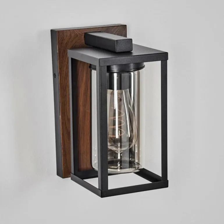 Portalis Lampe murale d´extérieur Brun, Couleur bois, Noir, 1 lumière