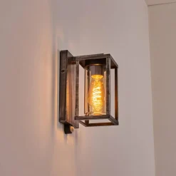 Portalis Lampe murale d´extérieur Noir, Argenté, 1 lumière, Détecteur de mouvement