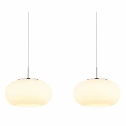 Quintara Suspension Luminaires Globo Lighting LED Nickel mat, 1 lumière