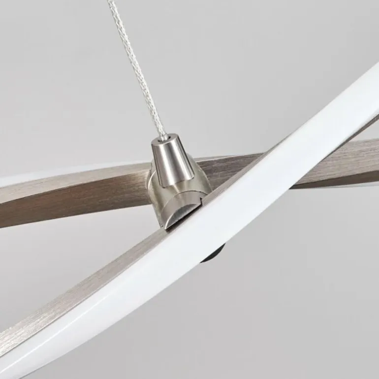 Radogna Suspension, Suspension LED Argenté, 2 lumières